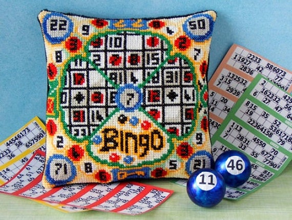 Bingo Mini Cushion Cross Stitch Kit 