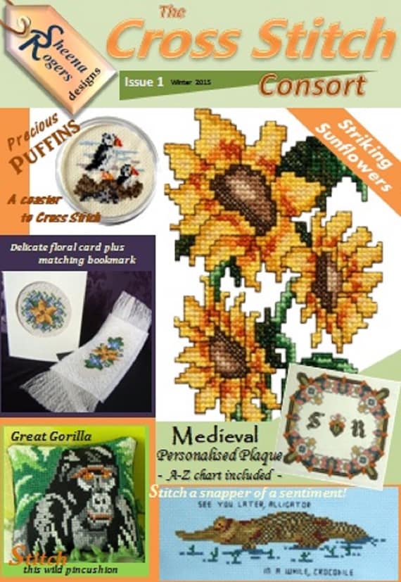 Cross Stitch Consort Issue 1 PDF Charts Downloadable File, Sheena Rogers Designs
