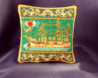 Pamiat Azova Counted Cross Stitch Pincushion Kit, Sheena Rogers Designs