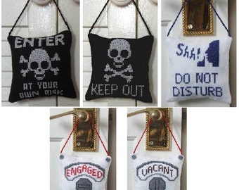 Mini Door Hangers PDF Cross Stitch Chart
