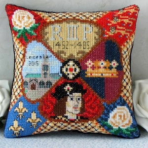Richard III Counted Cross Stitch Mini Cushion Kit, Sheena Rogers Designs