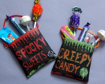 Halloween Goody Bags Cross Stitch PDF Chart