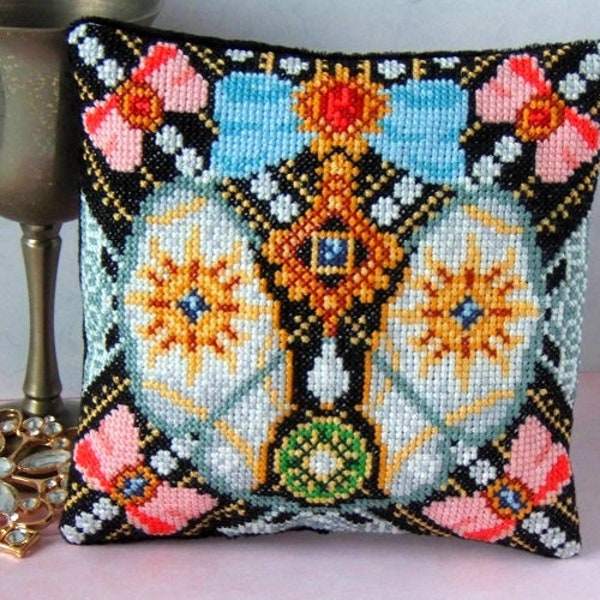Armada Jewels Mini Cushion Cross Stitch Kit, Sheena Rogers Designs