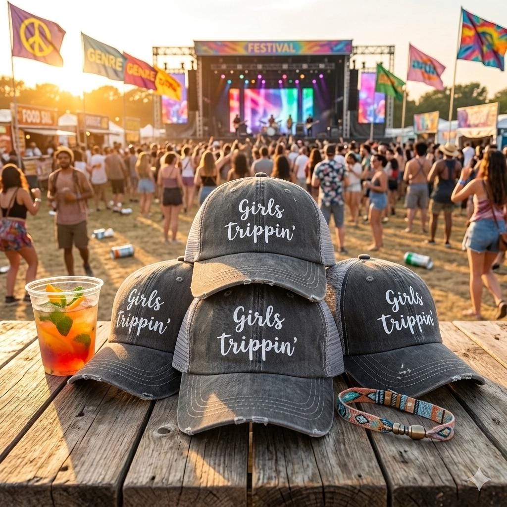Girls Getaway Baseball Cap - Etsy display picture 1