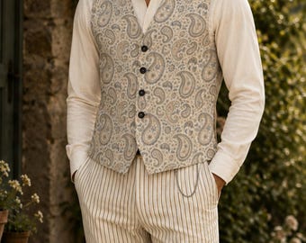 Whimsigoth Waistcoat for Groom Cottagecore Light Academia Victorian Peaky Blinders Inspired Wedding Vest Alternative Clothing for Boyfriend