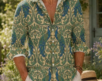 Jugendstil William Morris Inspiriert Cottagecore Licht Academia Herrenmode Trauzeugin Viktorianisch Inspiriert Freund Geschenkideen Vintage Herrenmode