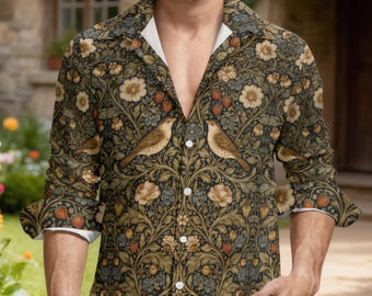 Großartiges Vater Geschenk William Morris Print Baumwoll Zip Kurzarm POLO-Shirt für Herren Englisch Lehrer und Bibliothek Shirt Adpater Custom Golf Shirt