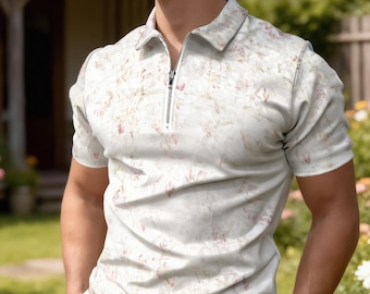 Polo-Shirt aus Baumwolle mit Reißverschluss und kurzen Ärmeln zum Vatertag – perfekt für Pickleball, Golf oder als Geschenk für den Taufpaten oder als Bonus für Hochzeitsgäste. Auch als Golf-T-Shirt für Väter geeignet.
