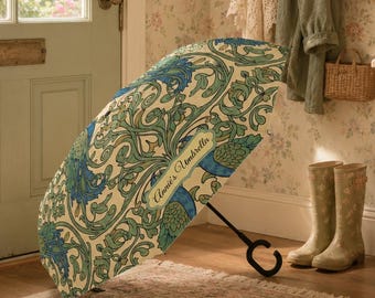 Großartige Oma Geschenke William Morrise Vögel & Reben Auto Reverse Umbrella - Brautjungfern Geschenke Victorian Inspiriert Bonus Mom Nachdenkliches Geschenk Mom