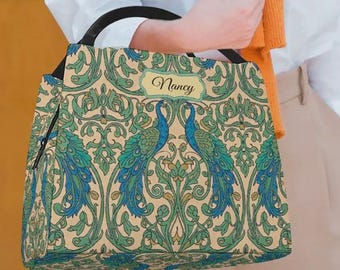 Vintage Retro personalisierte To-go-Lebensmittel Aufbewahrung für Krankenschwester College-Studenten Insulierte Lunch Tote Picknick-Snack-Begleiter für Teen William Morris