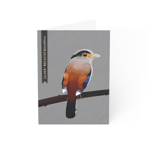 Silberbrust-Brustschnabel Blanko Grußkarten (1, 10, 30, und 50 Stück)