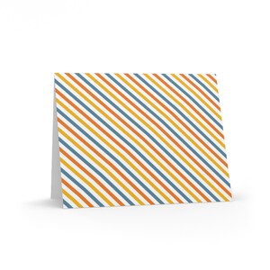 Ensembles de cartes de correspondance vierges horizontales à rayures estivales (8, 16 et 24 pièces)