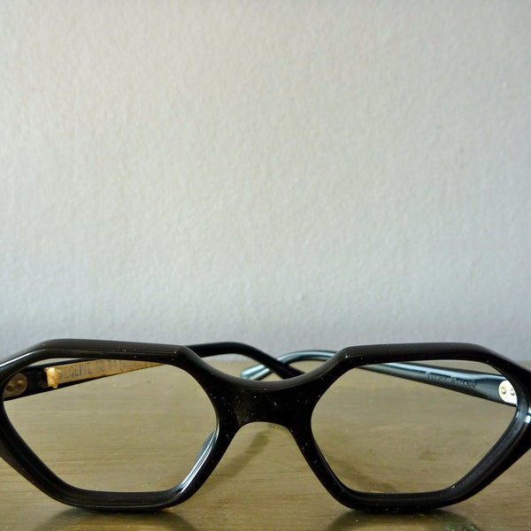 Vintage Eyeglasses. Black. New Old Stock