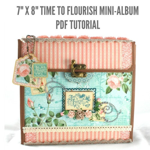 TUTORIAL 7x9 Waterfall Scrapbook Mini Album PDF Etsy