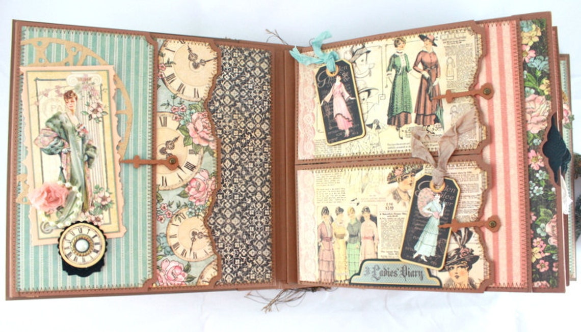 8x8 A Ladies Diary Scrapbook MiniAlbum PDF Etsy