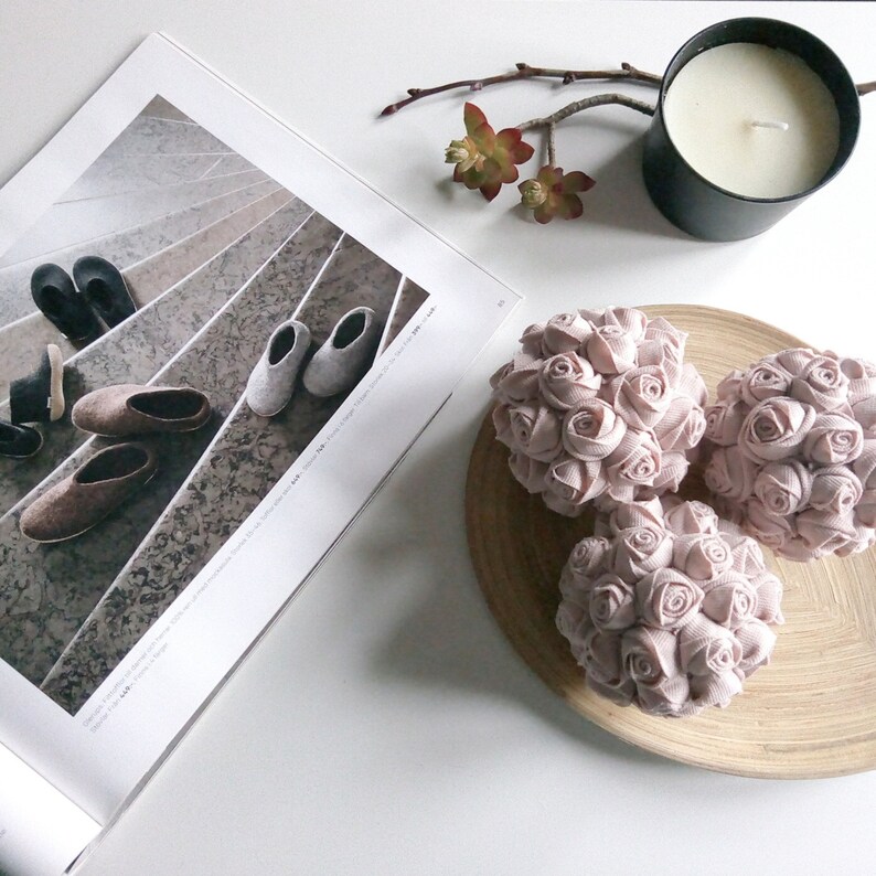 Glass bowl fillers decorative balls white Set of 3 pieces Etsy