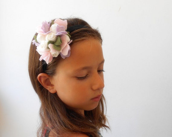 Bandeau élastique à cheveux avec fleurs pour bébé