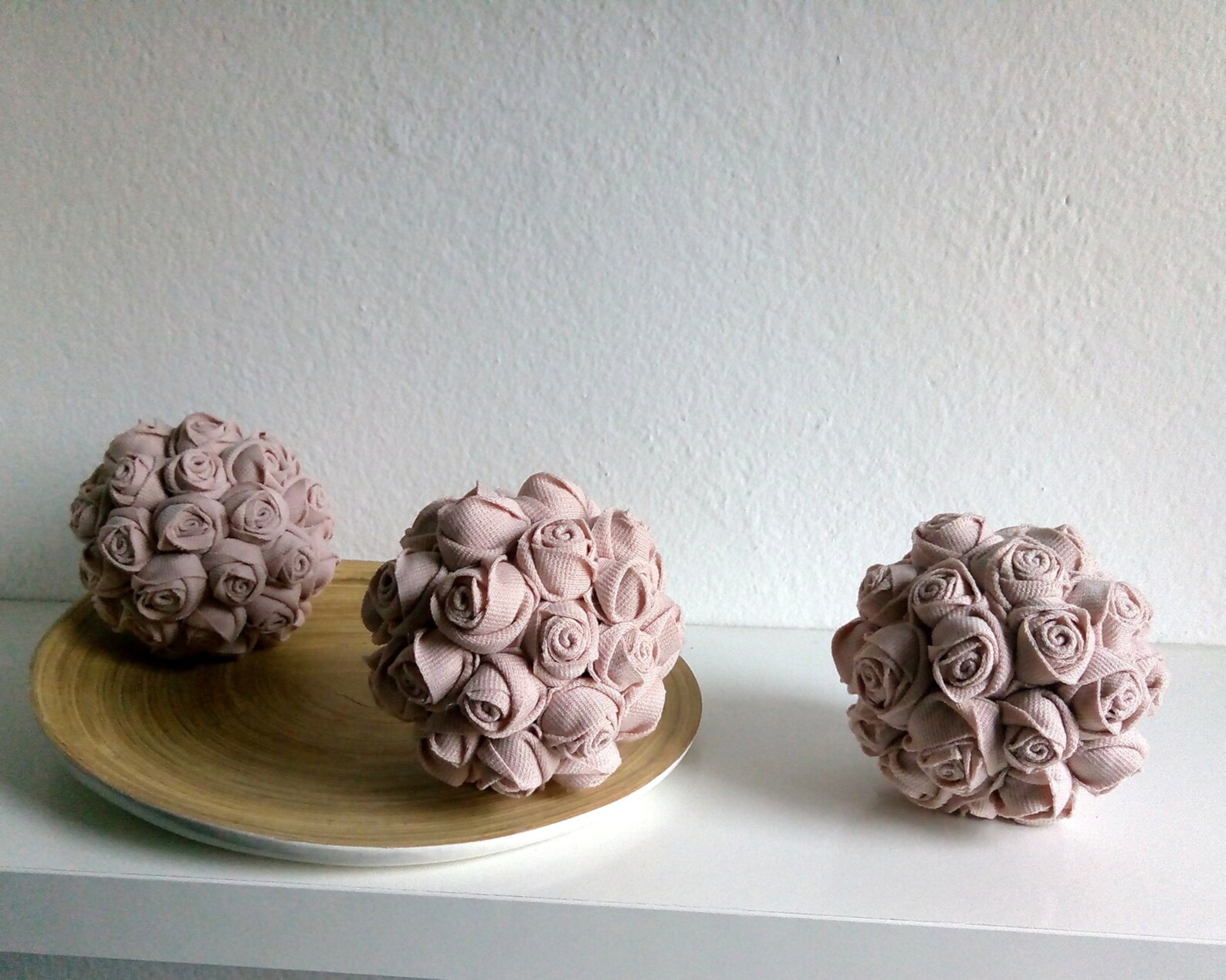 Glass bowl fillers decorative balls white Set of 3 pieces Etsy