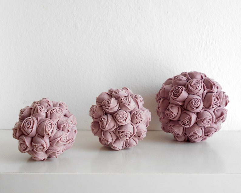 Glass bowl fillers decorative balls white Set of 3 pieces Etsy