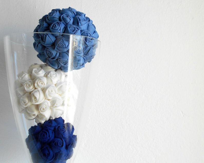 Glass Bowl Fillers Decorative Balls White Set of 4 Pieces Etsy