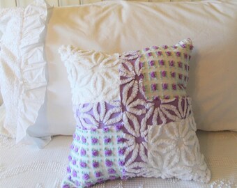 Decorative Pillow, Chenille Pilow, Bed Pillow, Accent Pillow, Cotton Pillow, Nursery Pillow, Farmhouse Pillow, Shabby chic pillow