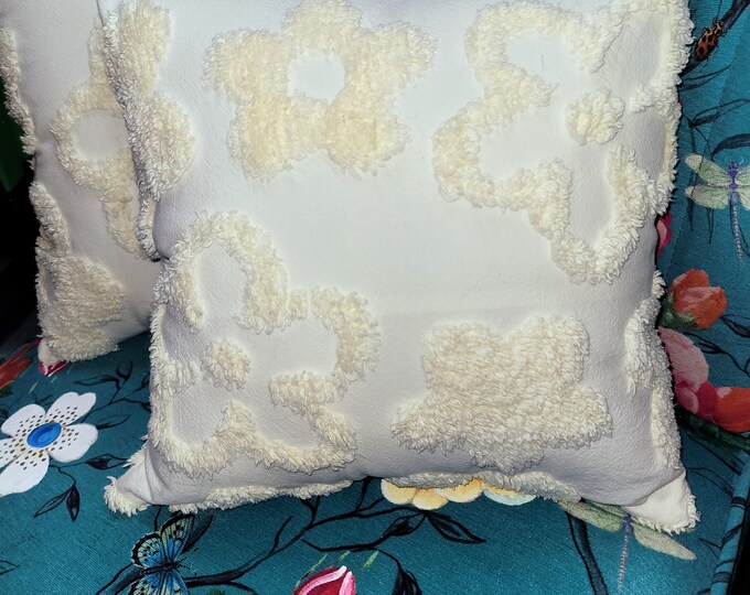 Chenille Pillow Decorative Pillow Buttercream Yellow Pillow Etsy