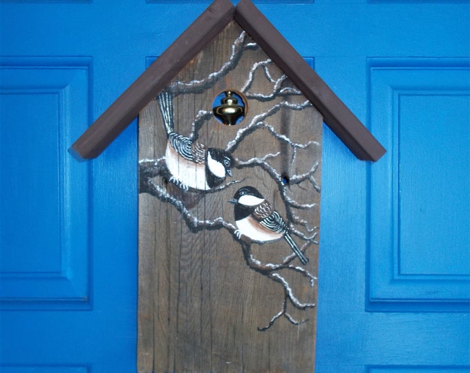 Birdhouse Door Hanger Birdhouse Wall Hanging Rustic Wood Etsy