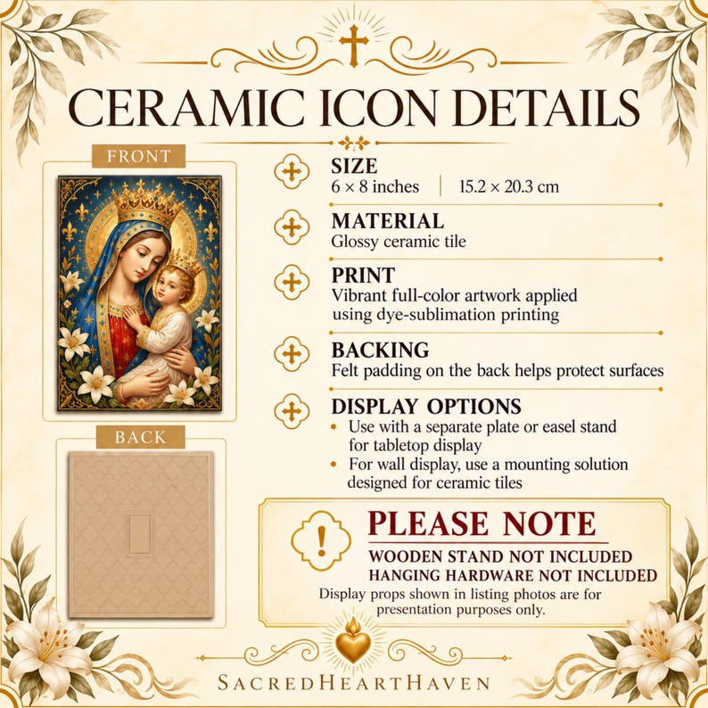 Byzantine Cross Ceramic Icon, Ornate Catholic Crucifix Wall Art - Etsy