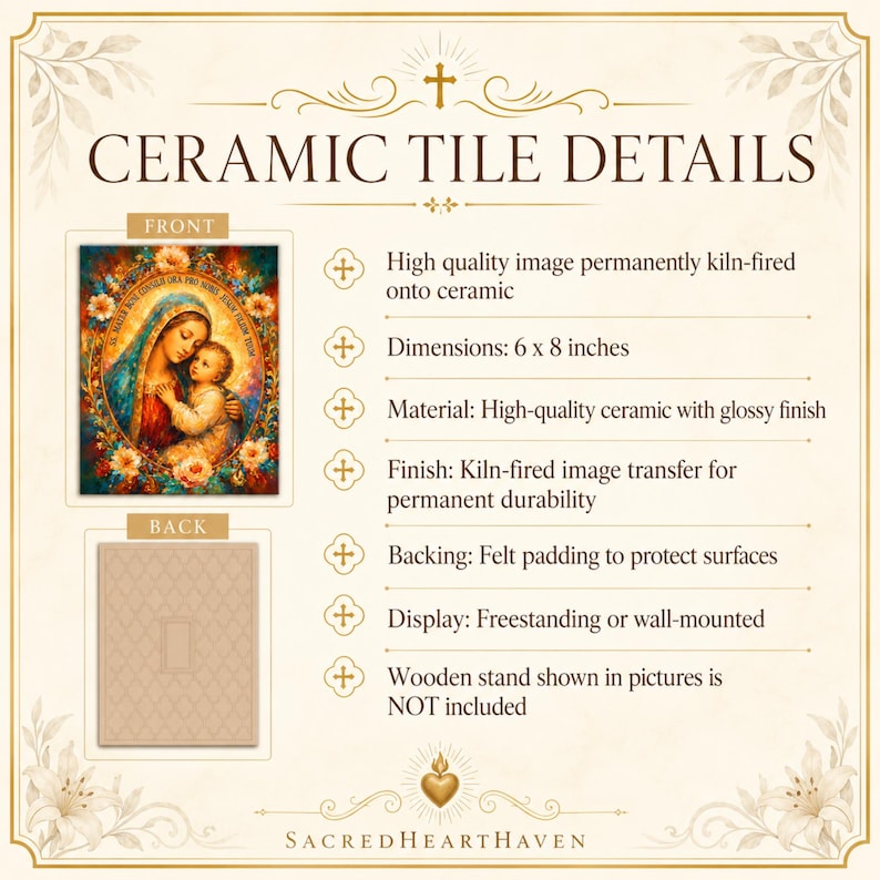 Theotokos of Vladimir Ceramic Icon, Byzantine Virgin Mary Art - Etsy Canada