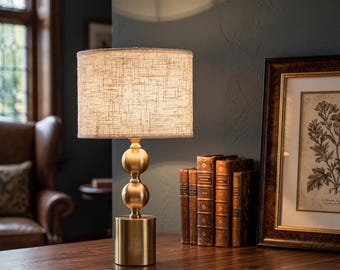 Nowoczesna, złota, metalowa lampa stołowa o minimalistycznym designie | Luksusowa lampka nocna do sypialni, kreatywne oświetlenie do domu i willi