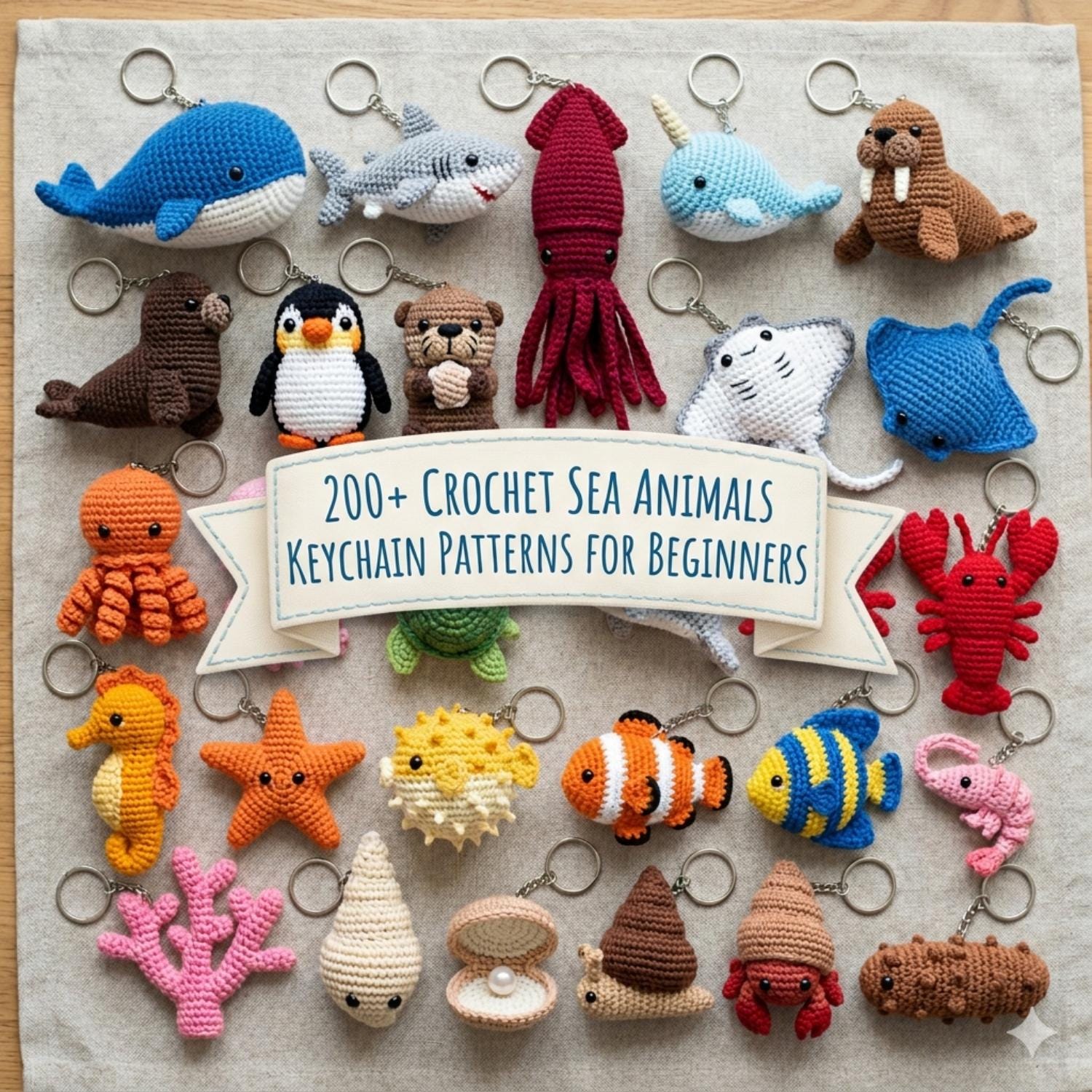 海の生き物のかぎ針編み - Etsy 日本