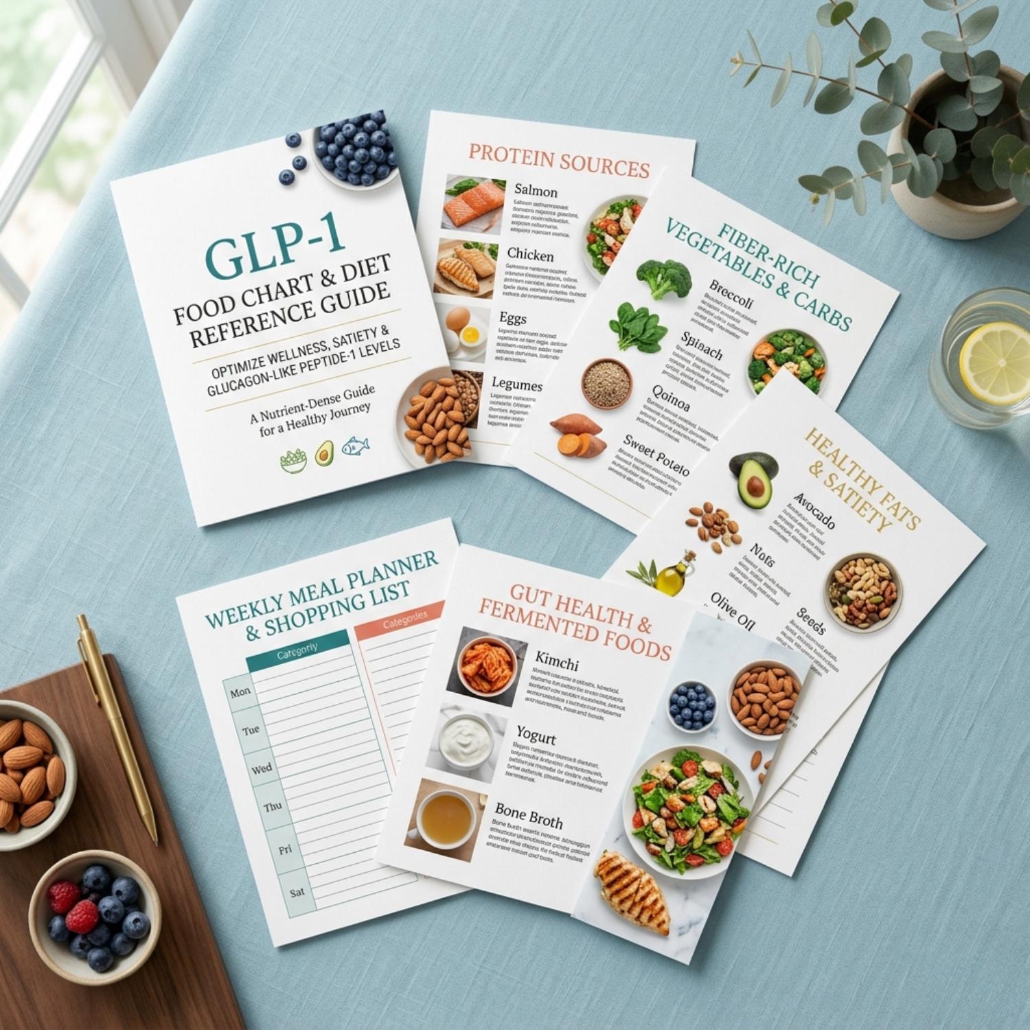 GLP-1 Diet Chart and Food List Printable | Wegovy Ozempic Diet Meal ...