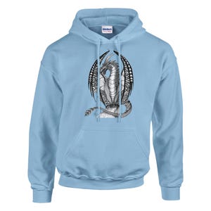 Zentangle Dragon Hoodie - Cozy Unisex Pullover - Unique Dragon Design Gift