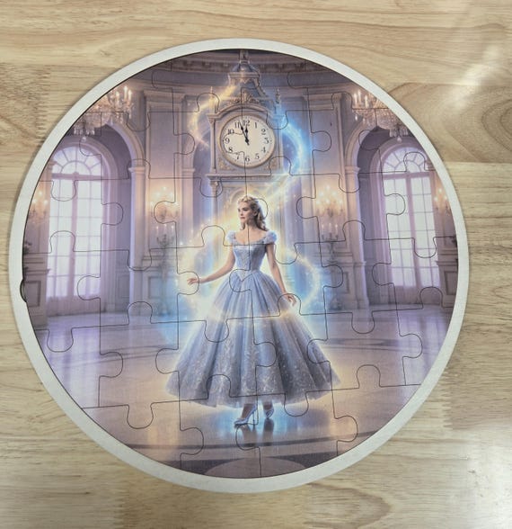 Cinderella Princess Wooden Puzzle for Kids Montessori Educational Fairytale Toddler Gift Preschool Learning Toy