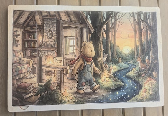 Winnie the Pooh Wooden Puzzle – Classic Fairy Tale Adventure for Kids Challenging Jigsaw Lover