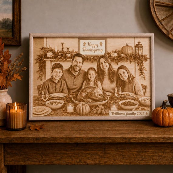Personalized Wooden Engraved Photo with Wooden Frame, A Memory Made to Last