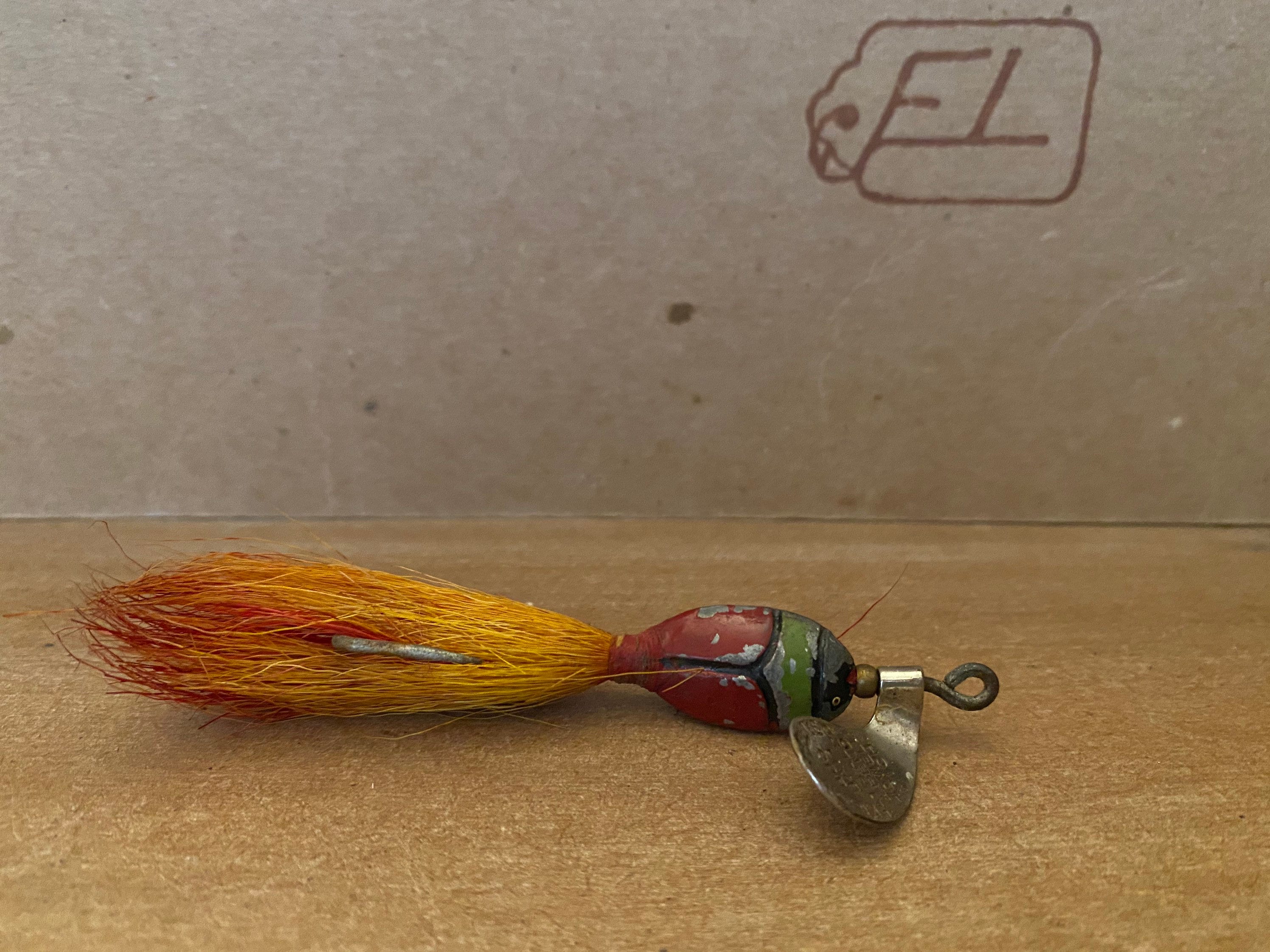 Vintage Lur All Or Millsite Black & Red Fly Rod Beetle Bug