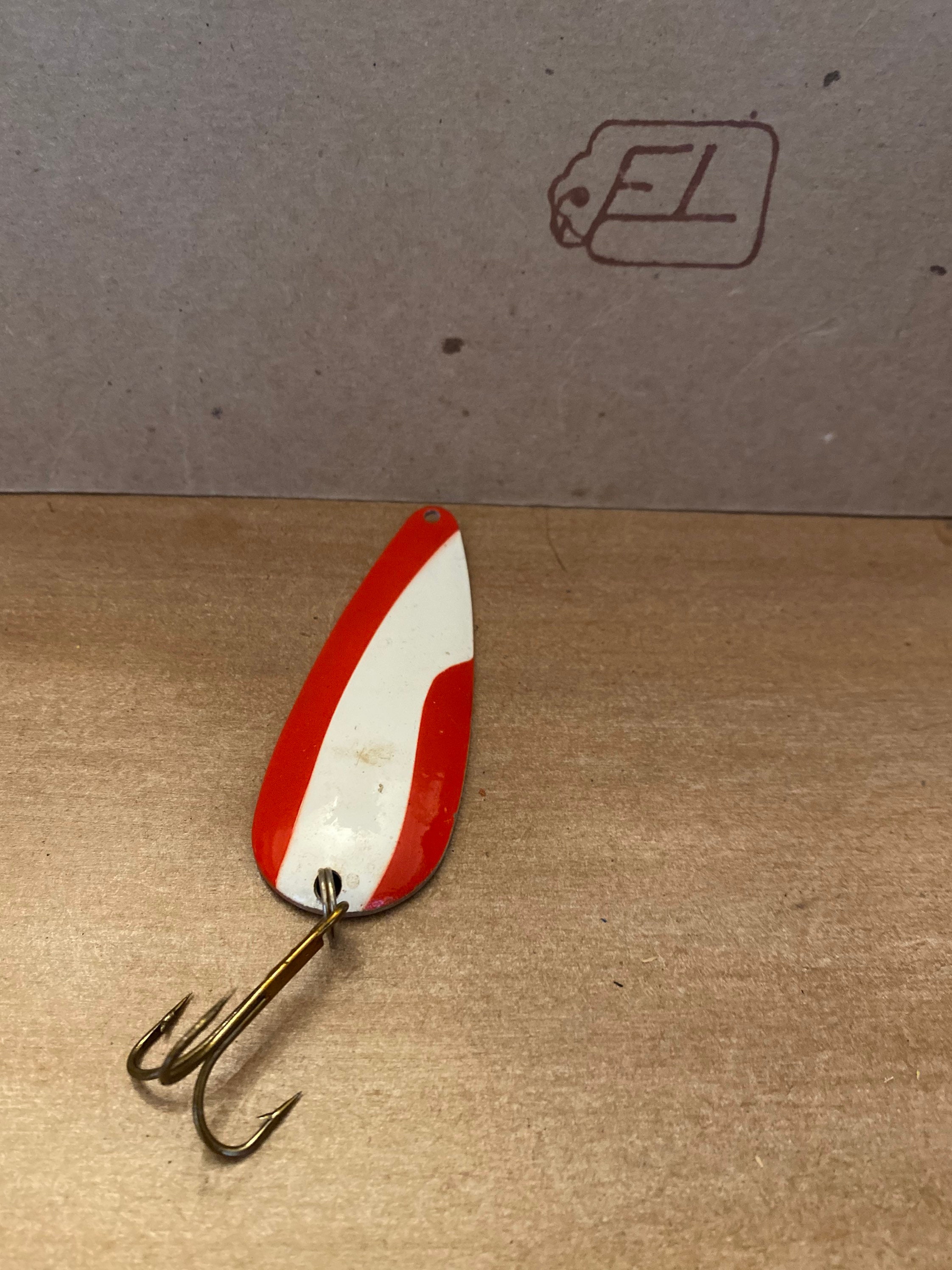 Vintage 1950s BrylCreem's Royal Spoon Gold Metal Spoon Fishing Lure.