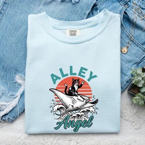 Feline Manta Ray Shirt Funny Beast Gift Women Old School Tee Catfish T-Shirt Humor Fan Retro Tshirt Monster Graphic Throwback Goggles Tshirt