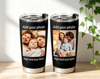 Personalized Photo Tumbler 20oz,Customized Stainless Steel Travel Coffee Mug,Fathers Day Gift,Custom Gift for Christmas,Anniversary,Birthday