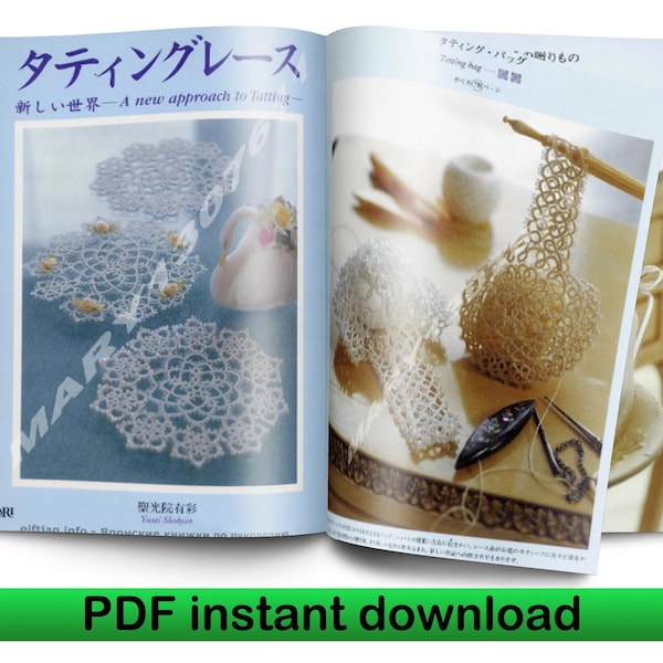 Tatting lace ebook Tatting with beads Tatting jewelry, tatting doilies Japanese tatting