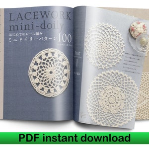 100 Lace mini doilies JAPANESE Crochet doilies Crochet patterns book eBook crochet book PDF crochet pattern, Crochet mini doily pattern