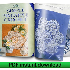 Simple pineapple crochet Crochet lace doilies, Crochet lace doilies, crochet patterns book, eBook, crochet pattern, floral doilies
