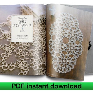 Tatting lace accessory Japanese Craft Ebook Instant Download Pdf file, Japanese book pdf