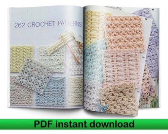 262 patrones de crochet, motivos de crochet Bordes de crochet Patrones de encaje de crochet PDF patrón de crochet, Patrón PDF