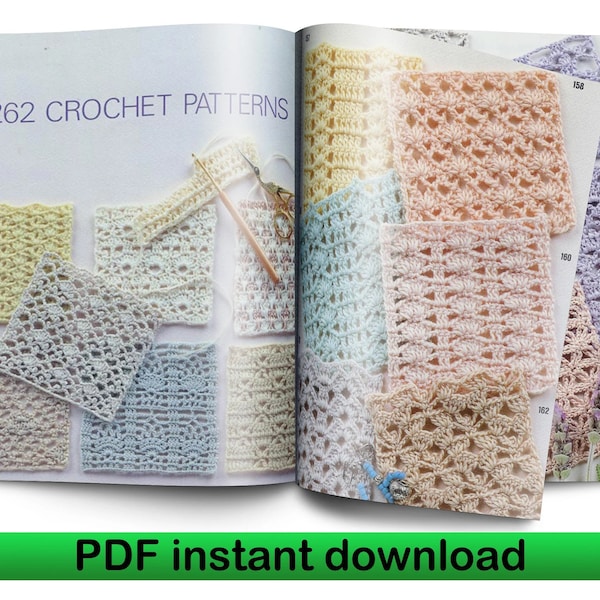 262 crochet patterns, crochet motifs Crochet edgins Crochet lace patterns PDF crochet pattern, PDF pattern