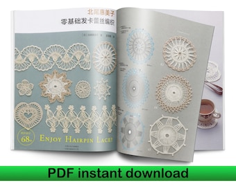 Hairpin Crochet Lace Patterns, Japanese Craft eBook (PDF)