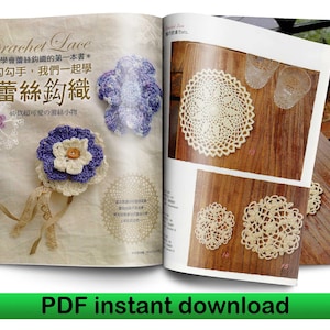 Crochet lace Crochet motifs Crochet patterns book eBook crochet book PDF crochet pattern, PDF pattern Crochet flower pattern
