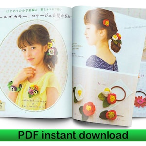 Crochet corsage Hair accessories patterns CHINESE Flower motifs Crochet patterns book eBook crochet book PDF crochet pattern, Crochet flower