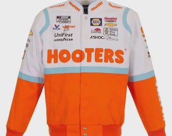 Adult Vintage Hooters Embroidery Racing Jacket with free (Gift Balaclava)